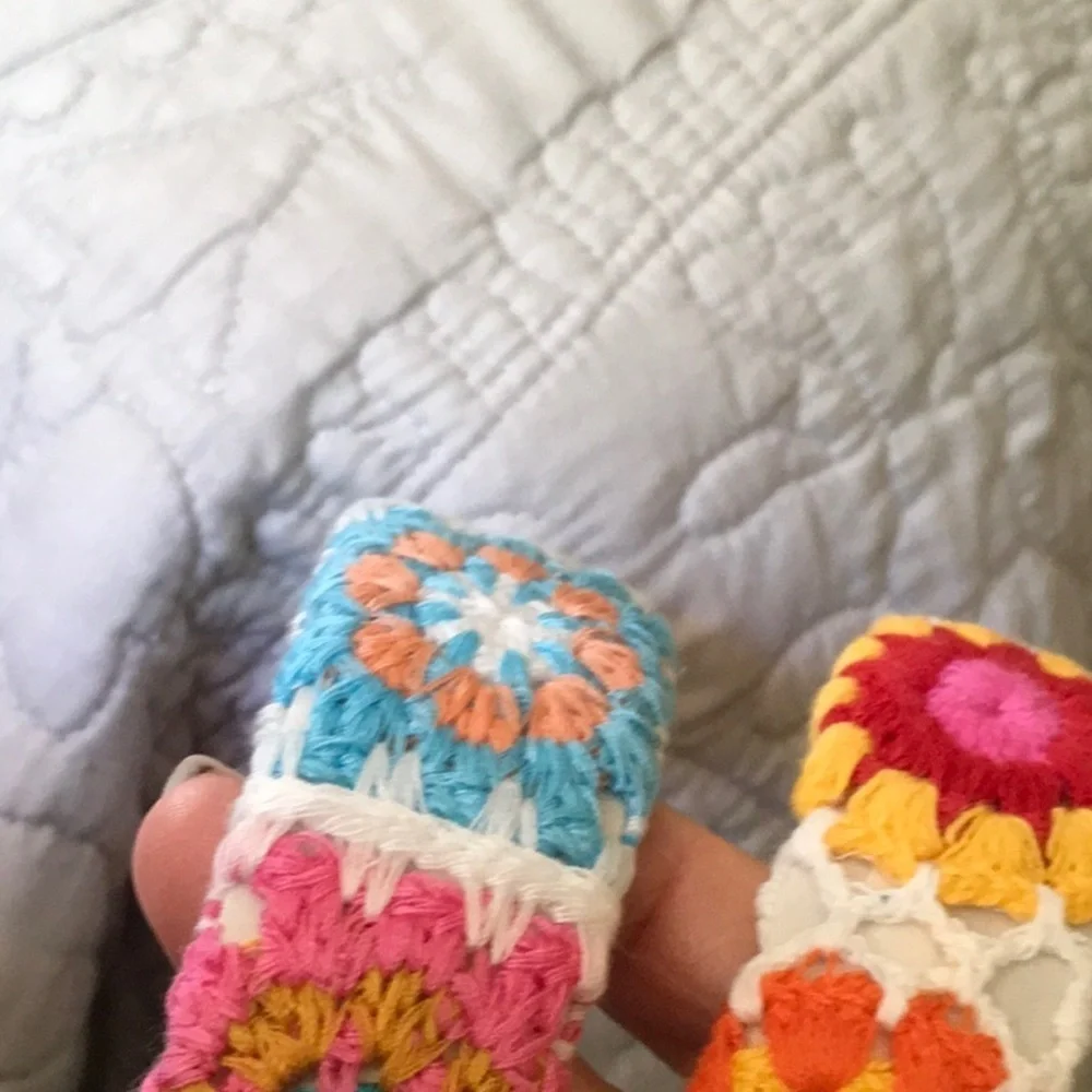 Bohemian Crochet Granny Square Headband Set NWOT - Picture 5 of 5